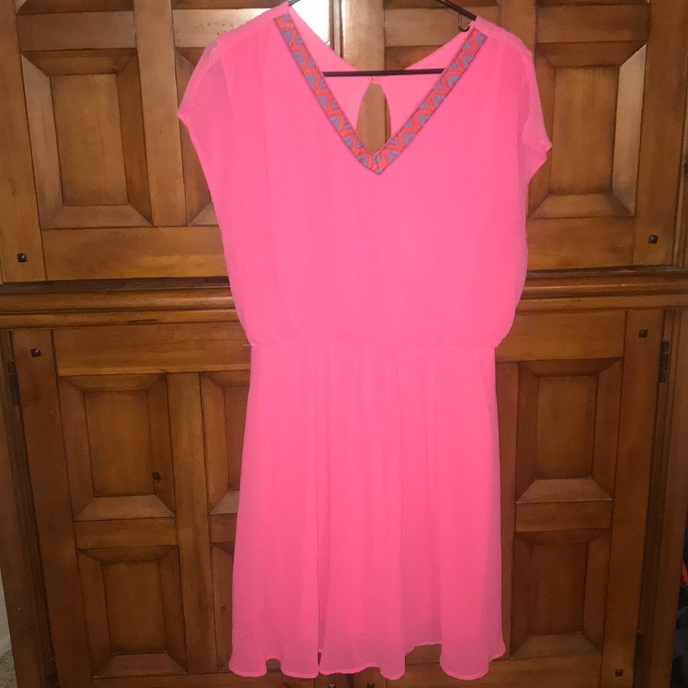 Bright pink dress